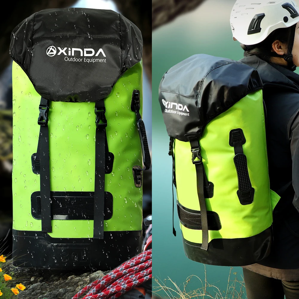 Mochila à prova d'água para trilhas em rios, exploração de cavernas, caminhadas, escalada de montanhas e mochila de grande capacidade para equipamentos, P880