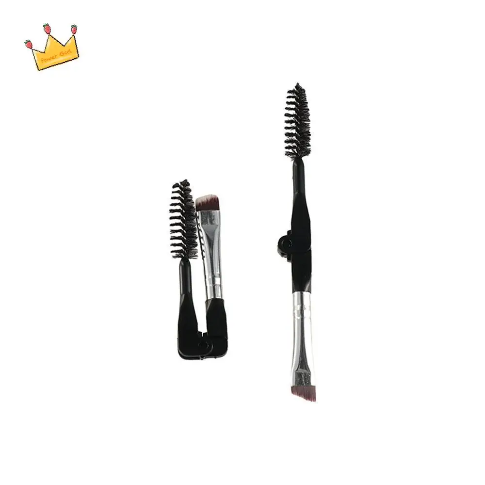 Outil de toilettage de voyage portable, pinceau de maquillage, applicateur de mascara, brosse à bobine, pinceau à sourcils coudé, pinceau à sourcils pliable