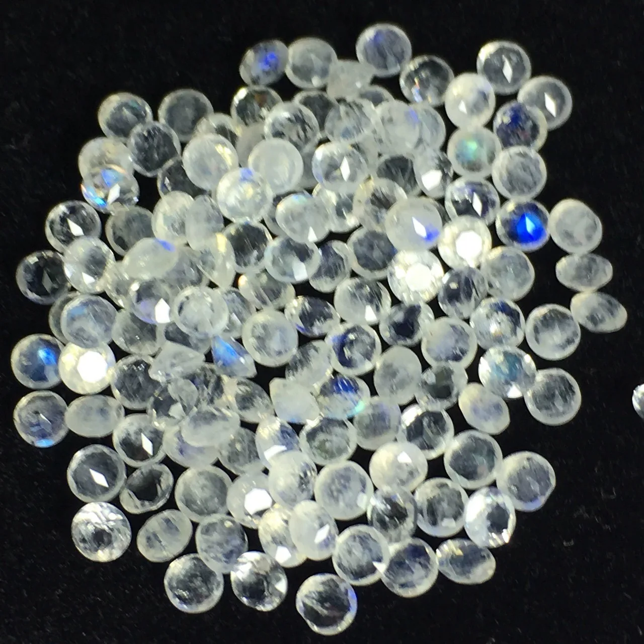 スリランカ産-天然ブルーファイヤームーンストーン-ラウンドブリリアントカット-ルースストーン-複数サイズ-2mm、25mm、3mm-ジュエリー製作用