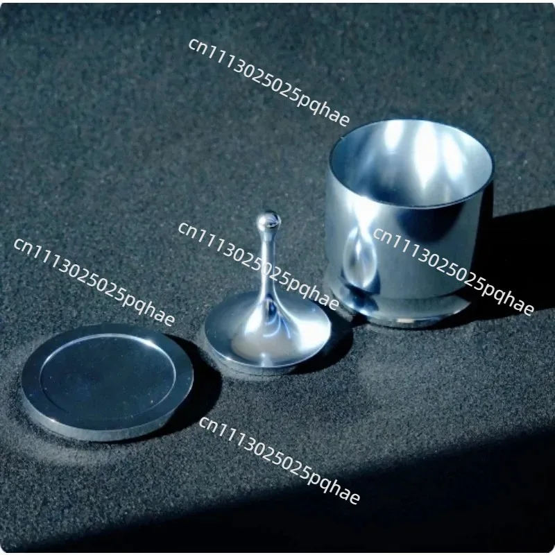 Applicable To mischiefworkshop EG-1 Coffee Powder Cup Mirror Polished Anti-stick Powder Silver