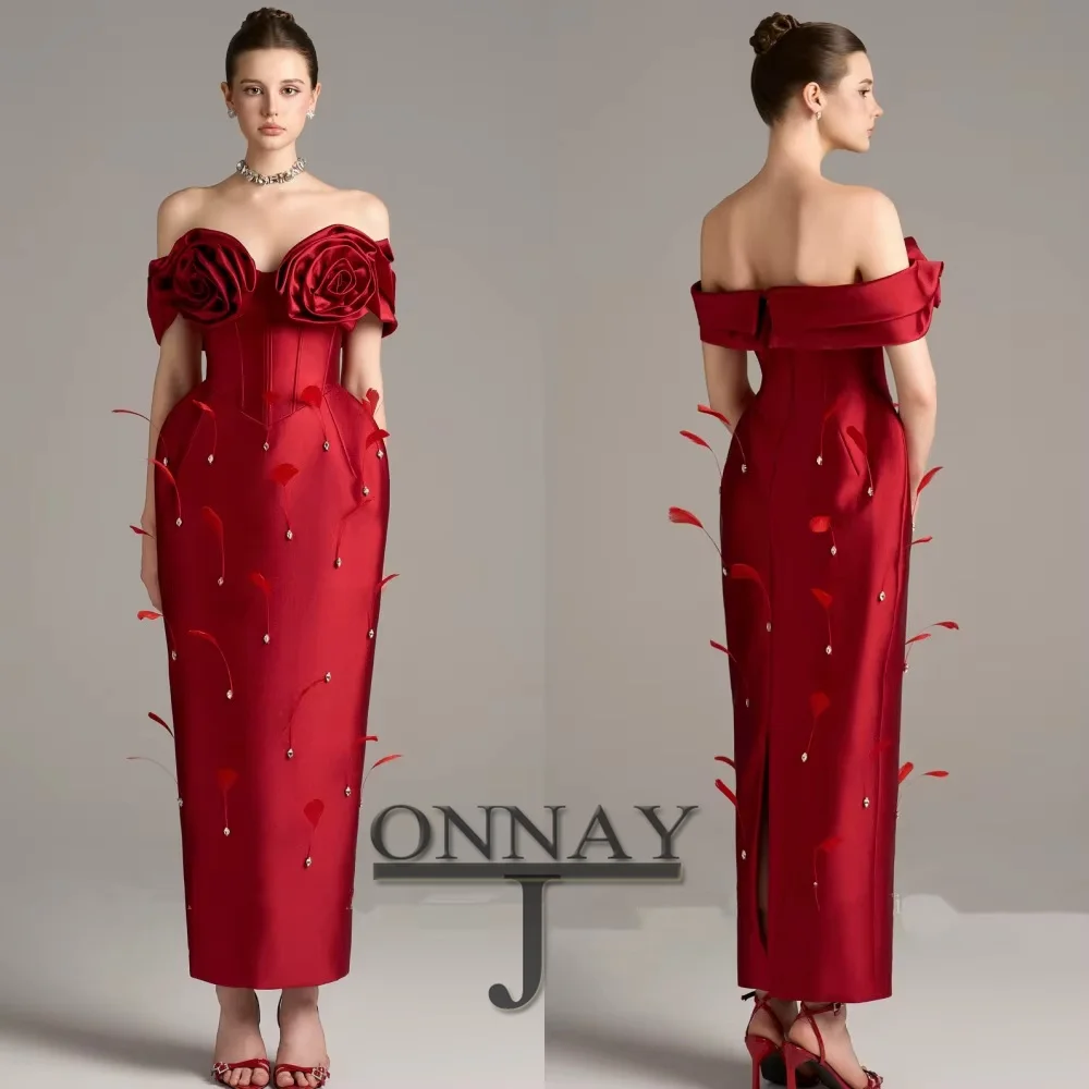 

Винтажные атласные платья для выпускного вечера по индивидуальному заказу, платье макси с перьями для женщин, Саудовская Аравия, гала-концерт на заказ, Vestidos De Fiesta