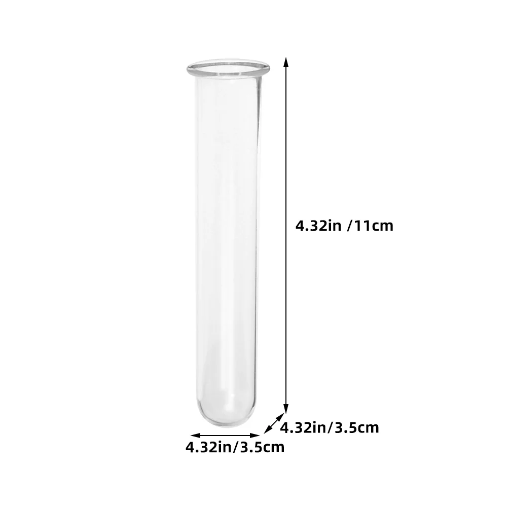 4 Pcs Hydroponic Vase Glass Desk Plant Propagation Tubes Flower Stand Transparent Water for Flowers Small Terrarium Plants Test