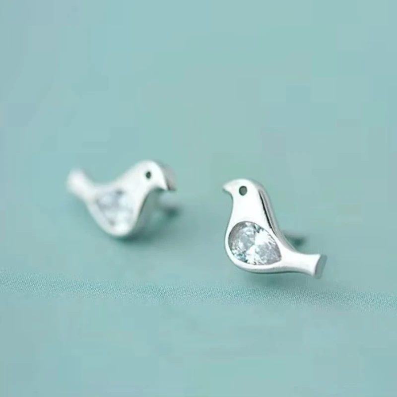 REETI 925 sterling silver bird Stud Earrings for Women Elegant Wedding Jewelry pendientes mujer moda 2019 Brincos
