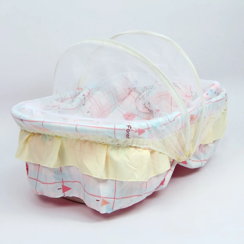 High Quality Four Season Baby Mosquito Net Newborn Cradle Bed With Mattress Pillow Yurt Anit-mosquito Small Tent Sleeping Basket