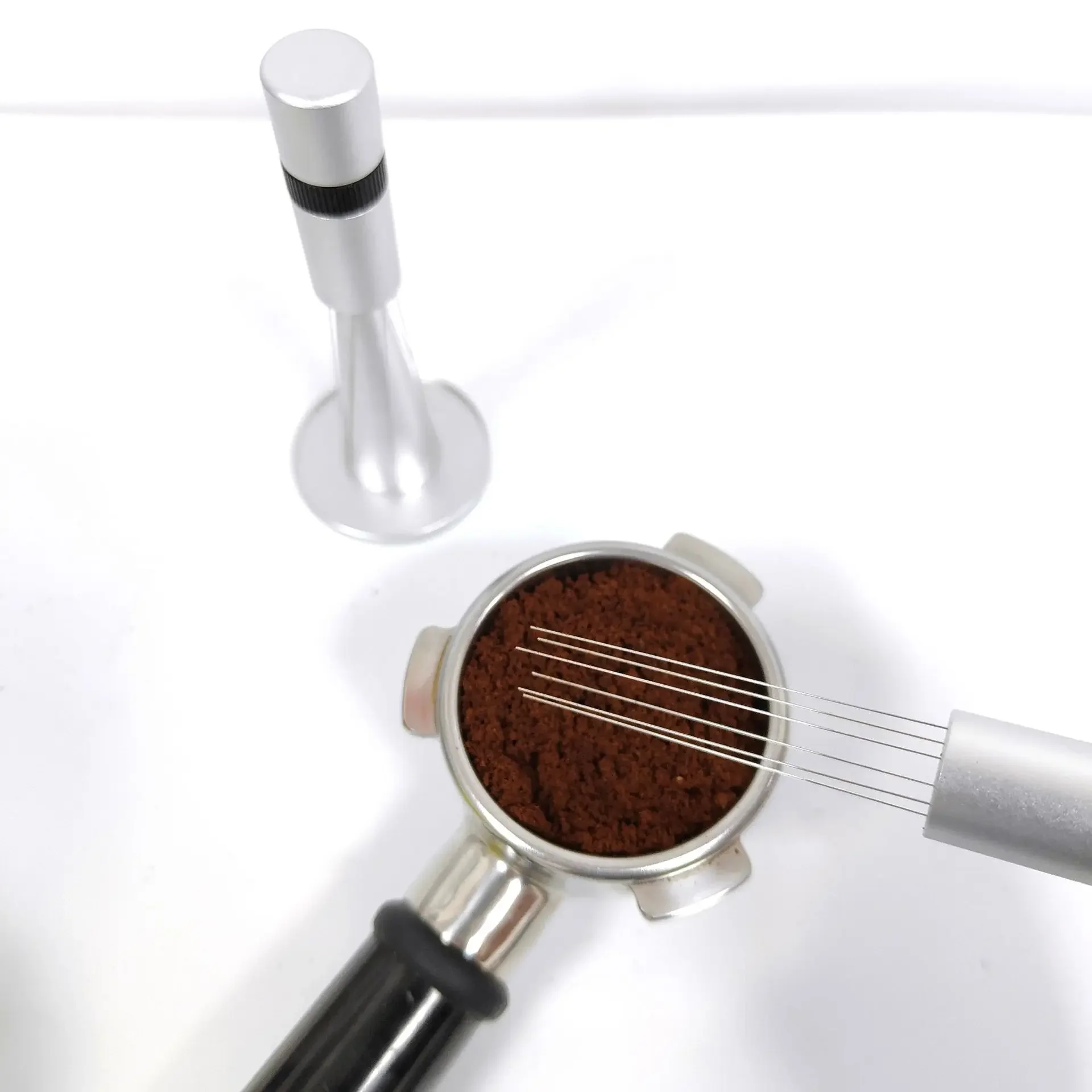 Espresso Auxiliary Device Rotating Powder Distributor Coffee Powder Scattering Needle Even Adjustable Stirring Powder Needle