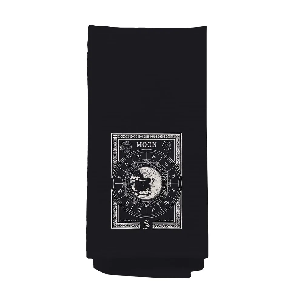 1 pcs Halloween Festival Kitchen Towel Goth Kitchen and Dishcloths Tarot Hand Towel for party home decor supplies favors gifts