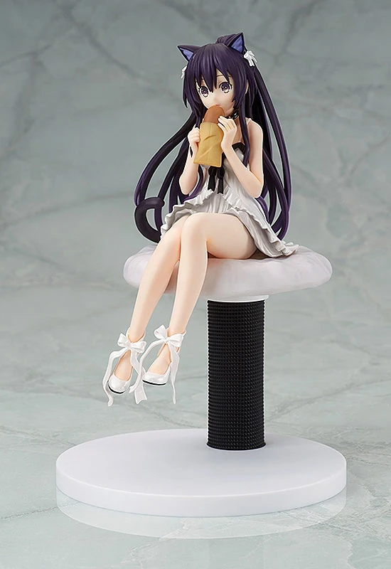 100% Original:DATE A LIVE Yatogami Tohka White cat style 18.5cm Action Figure Anime Figure Model Toy Figure Collection Doll Gift