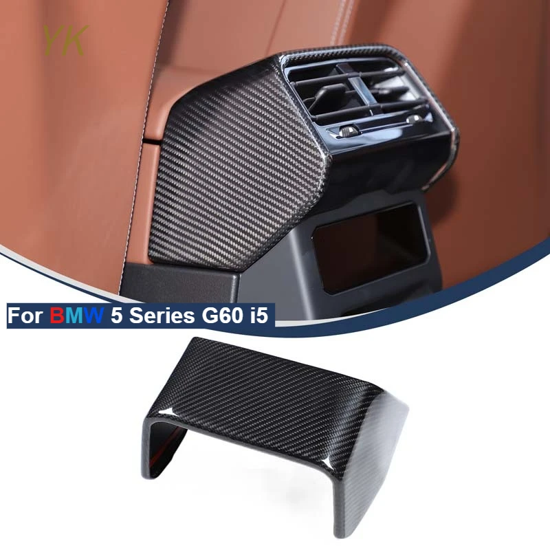 NEW!!For BMW 5 Series G60 i5 2024 2025 Car Stickers Rear Air Conditioner Air Outlet Protective Cover Vent Kick Proof Frame Trim
