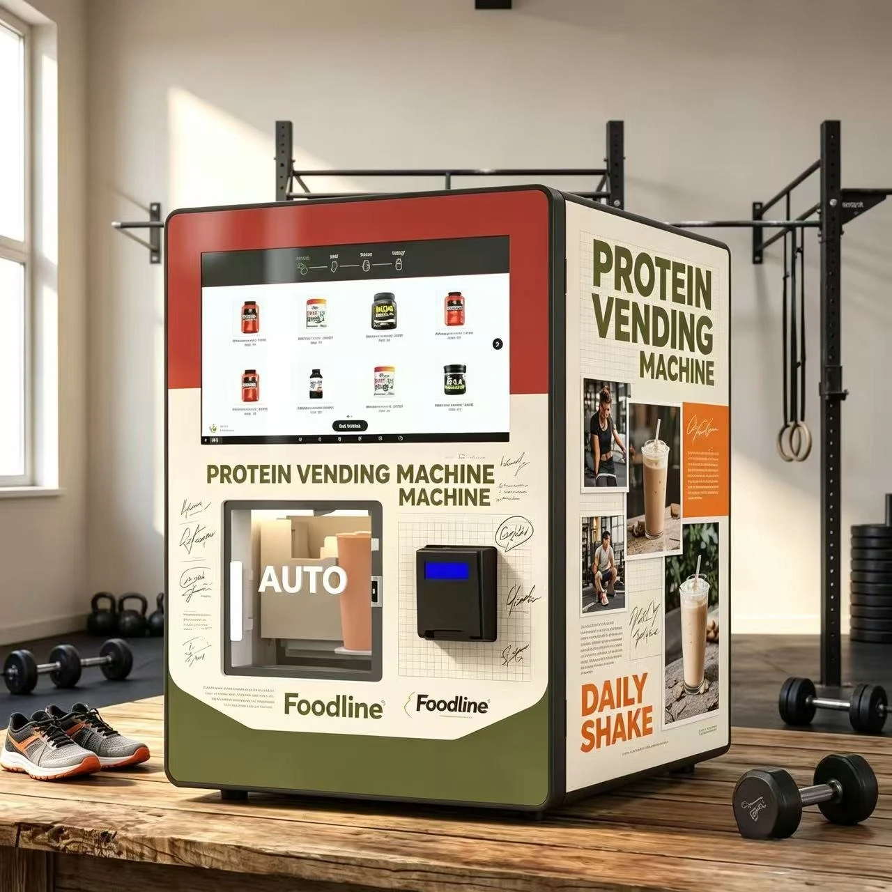 Touch Screen Protein Shake Vending Machine Automatic Protein Powder Beverage Vending Kiosk For Gym Mall Sports Center