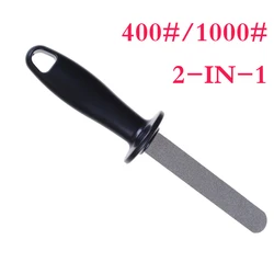 Non-slip Handle Diamond Knife Sharpening Tool 400# 1000# Double Sided Knife Sharpener Kitchen Utensils