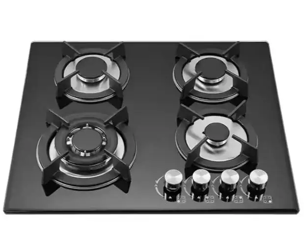 

Настольная 4-конфорковая энергосберегающая газовая плита, газовая плита из закаленного стекла