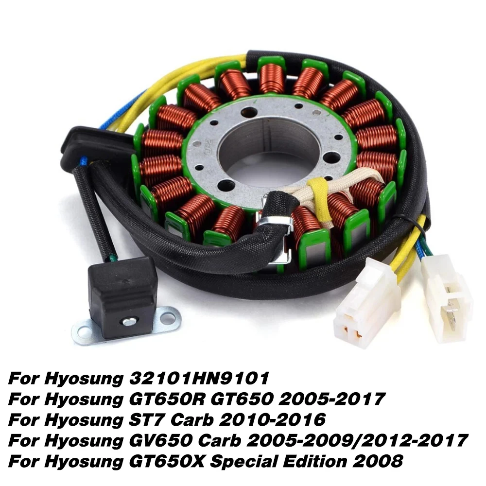 

Magneto Generator Stator Coil For Hyosung GT650R GT650 GT 650 65R ST7 GV650 Carb GT650X Engine Generator Charging