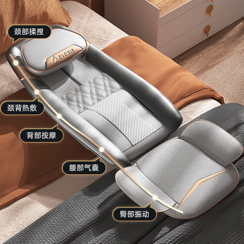 Cervical vertebra waist back massage cushion multifunctional body kneading flat back cushion chair home