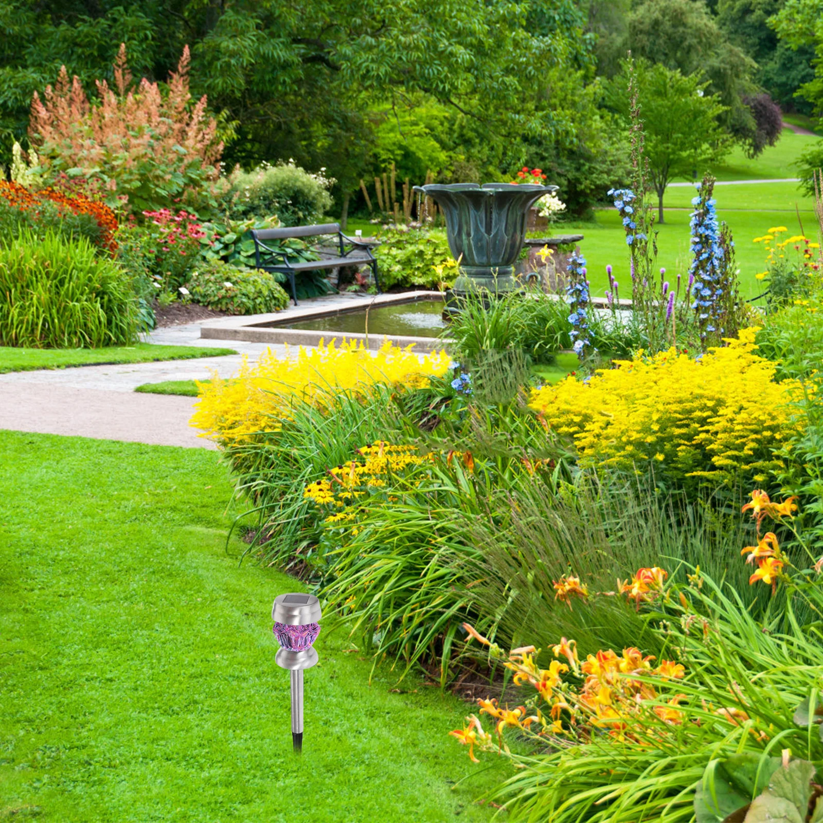 

1 set Solar Led Outdoor Path Lights For Garden Lawn Yard Solar Lights Diamond-Shape Lawn Light Outdoor Lighting