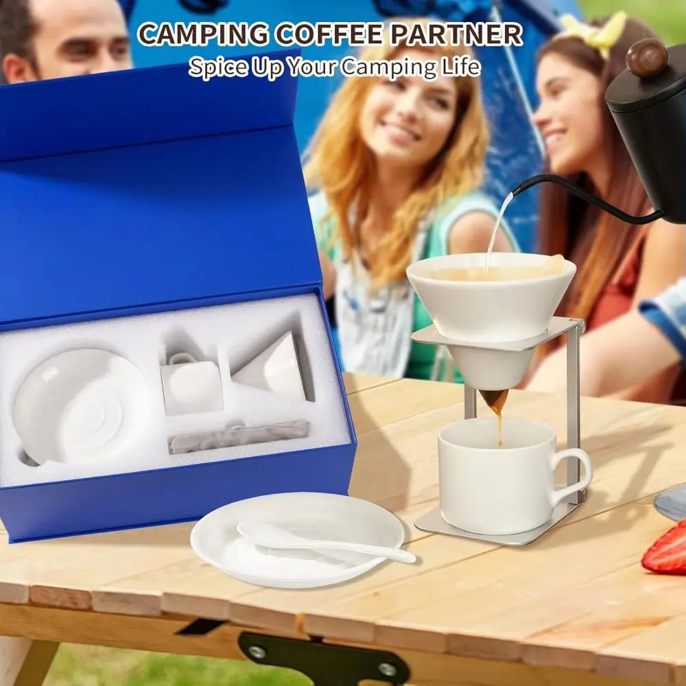 

Stainless Steel Coffee Drip Holder Lightweight Foldable Espresso Machine Bracket Compact Size Support Stand
