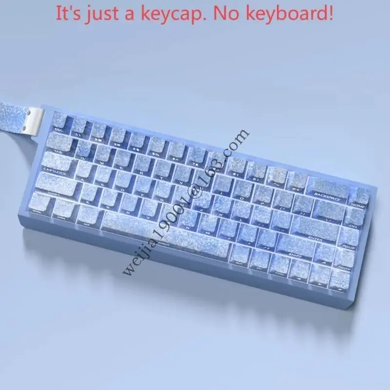 64/74key lateral imprimir translúcidos keycaps ice azul perfil original sublimations backchap retroiluminado para teclados .h05a