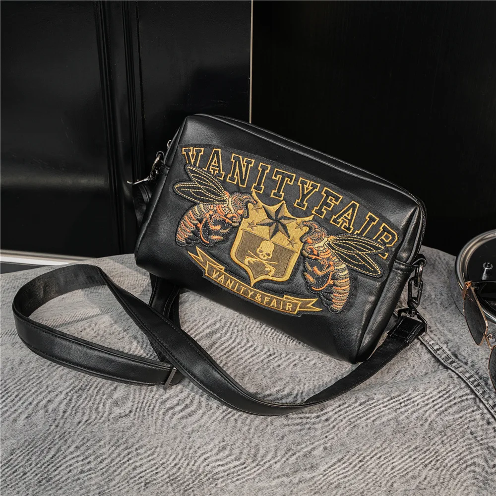 

GPR Embroideried Shoulder Bags for Men Free Shipping Leather Man Sling Bag Fashion Crossbody Bags Male Messenger Bag