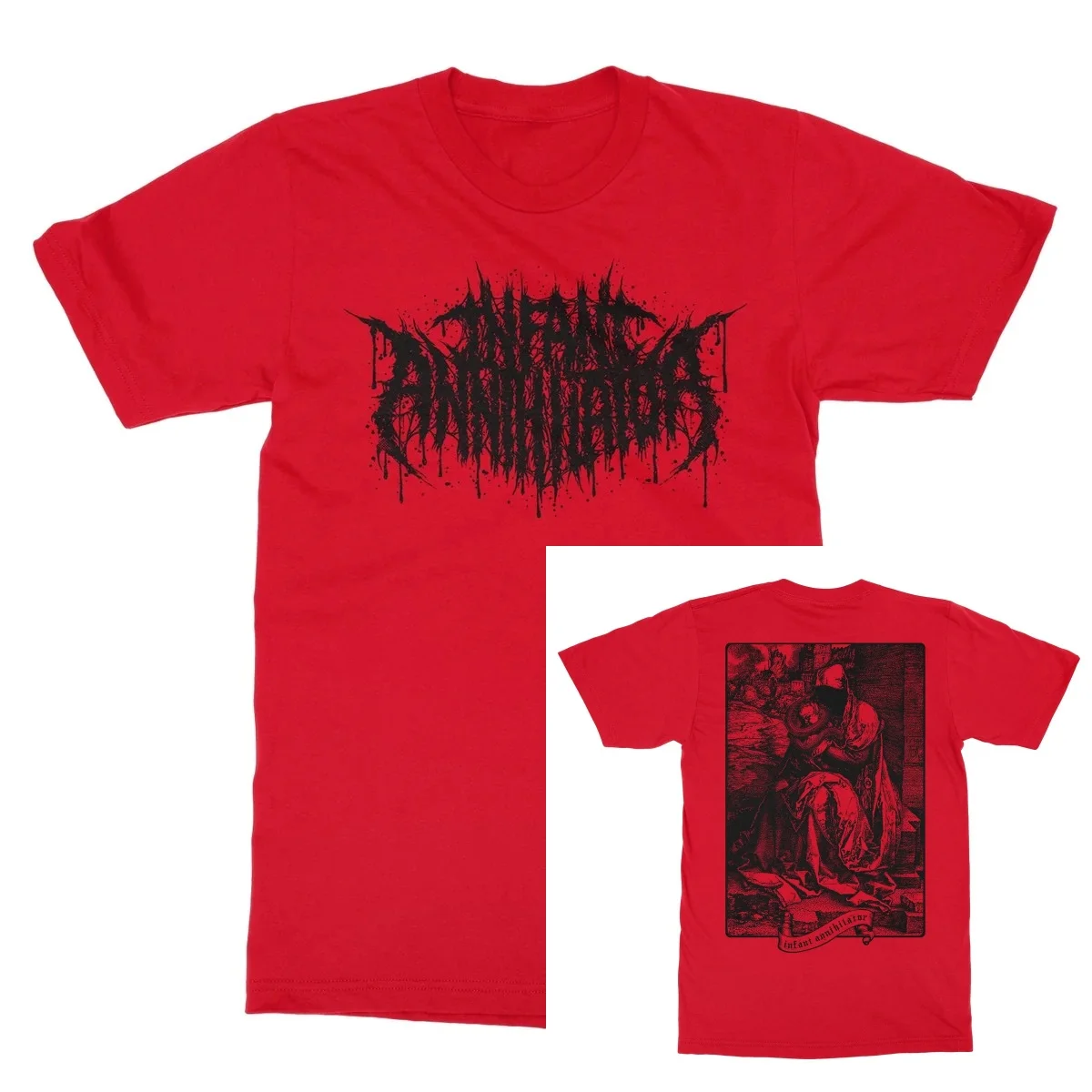 Horned Demon Monster Infant Annihilator Print T Shirt, Deathcore Band Collector Unisex Graphic Tee