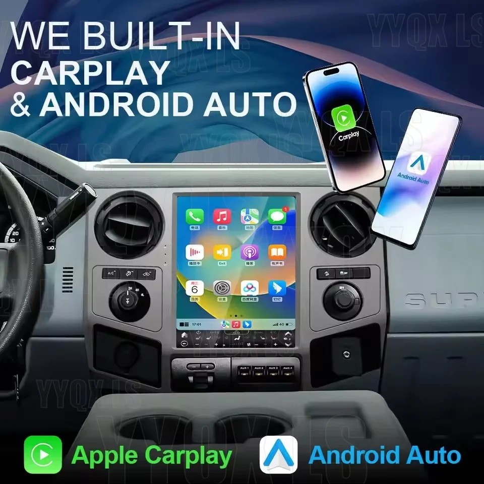 For Ford F250 F350 2009-2012 Carplay Android Truck Super Duty Car GPS Navigation Car Radio Auto Multimedia Video Player HeadUnit