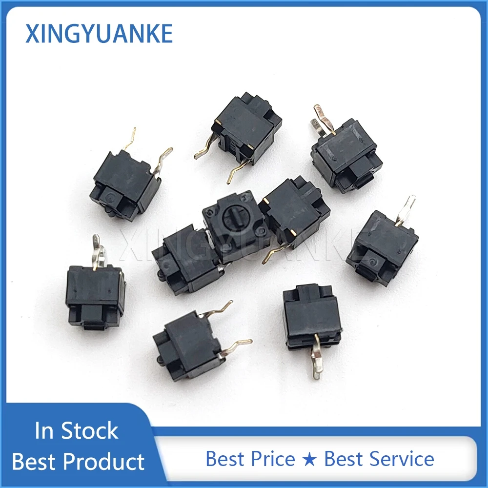 10PCS Square Mouse EVQP0E07K IE4.0 2Pins Micro Switch Button Black Dot New Original