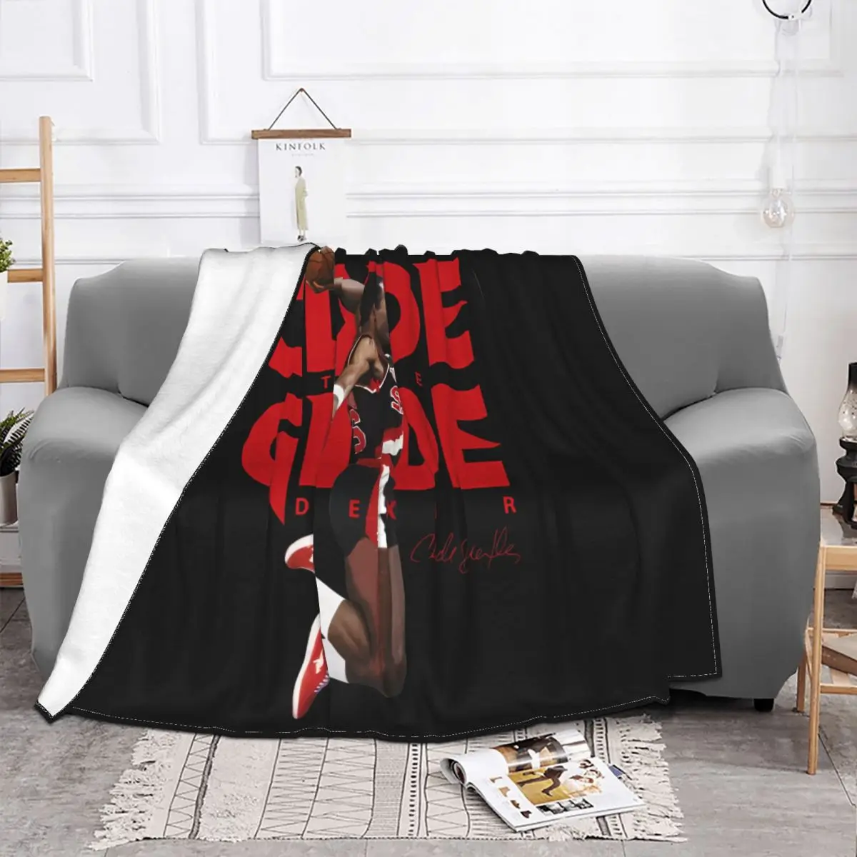 Clyde Drexler Quilt Bed Blanket Winter Blankets Custom Blanket Personalized Throw Blanket