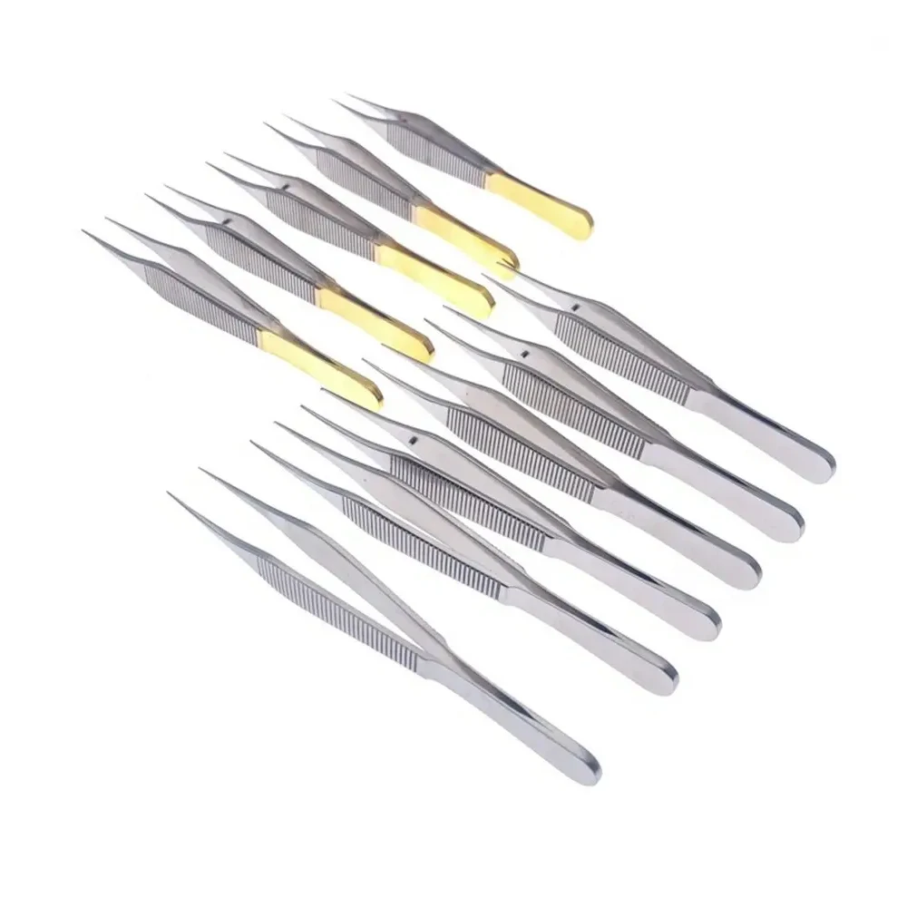 

Stainless Steel Tissue Forceps Ophthalmic Tweezers 1*2 Teeth /Platforms 120mm Eye Surgical Instruments