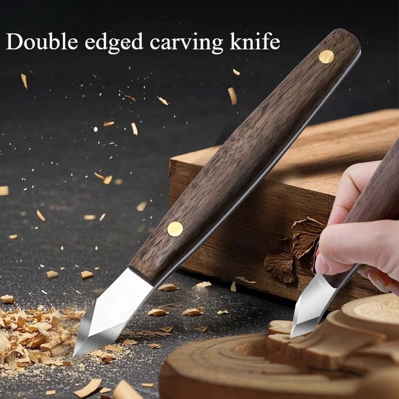 

Инструменты для резьбы по дереву с двойной кромкой подходят для любителей DIY, чтобы сделать мебельные украшения и персонализированные подарки ручной работы