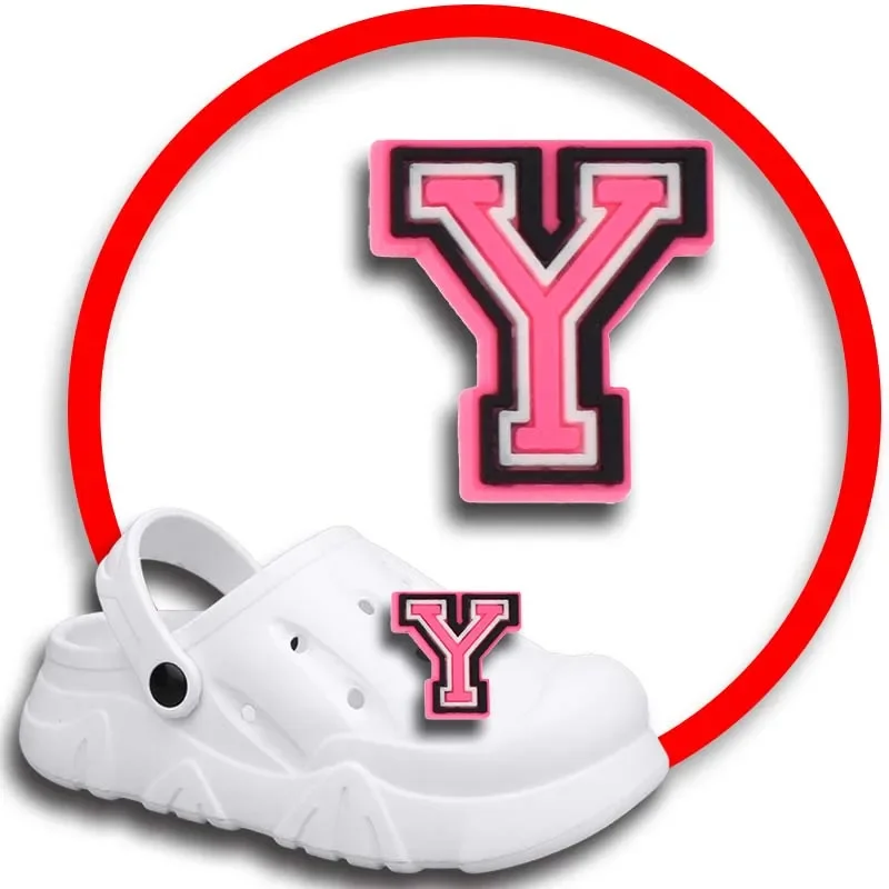 

A B C Letter Shoe Charms for Crocs Sandals Women Clogs Pins Shoe Decorations Accessory Men Badges Girls Kids Shoes Accessories