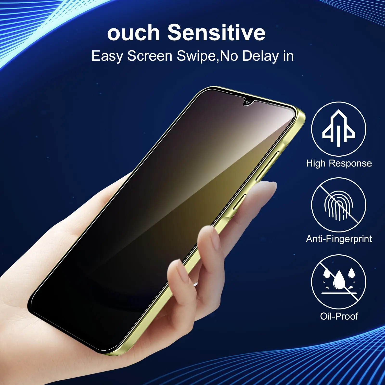 Anti Spy Screen Protector For Samsung Galaxy A25 5G Privacy Tempered Glass 9H Anti Peep Scratch SELECTION Fast High Aluminum