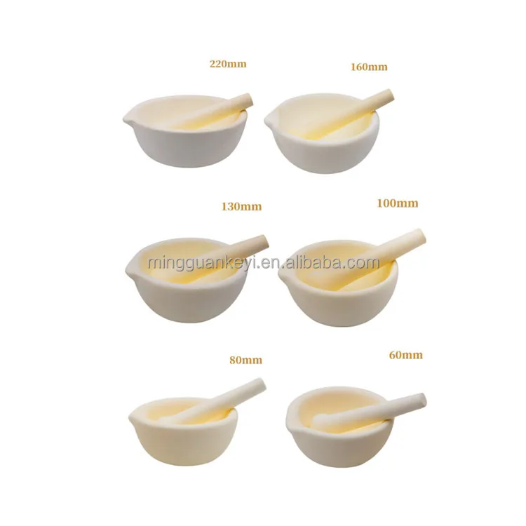 Laboratory Alumina Corundum Ceramic Mortar and Pestle