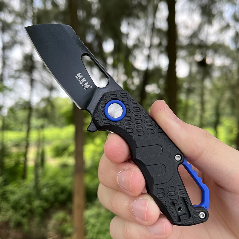 MKM pocket Knife Bohler N690 Steel Blade Black FRN Handle Folding Knife Outdoor Hiking self defense tactical knife EDC Knife