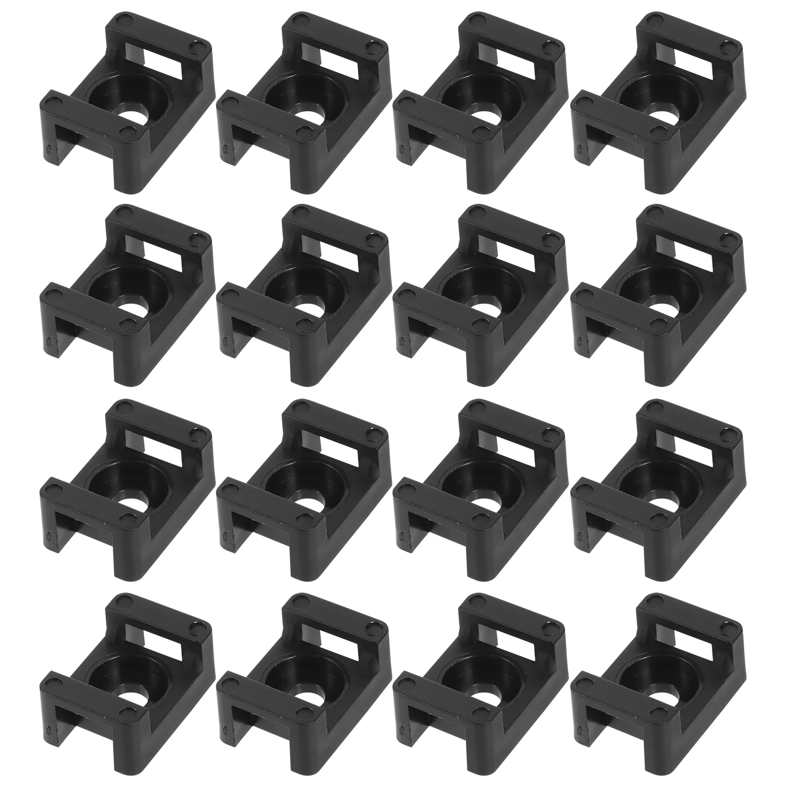 

100 Pcs Wire Holder Cable Ties Clamps High Temperature Resistance Holders Saddle Mounts Abs Base Mounting Clips