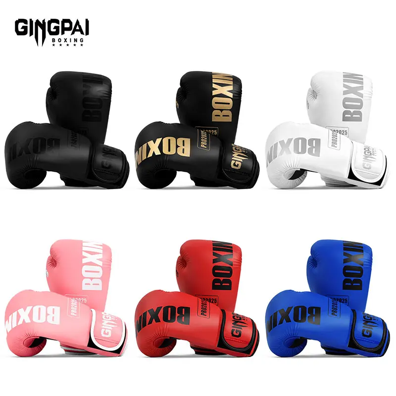 

Professional 4/6/8/10/12oz Boxing Gloves PU Muay Thai MMA Profession Kickboxing Adults/kids Sandbag Training Gloves Equipment