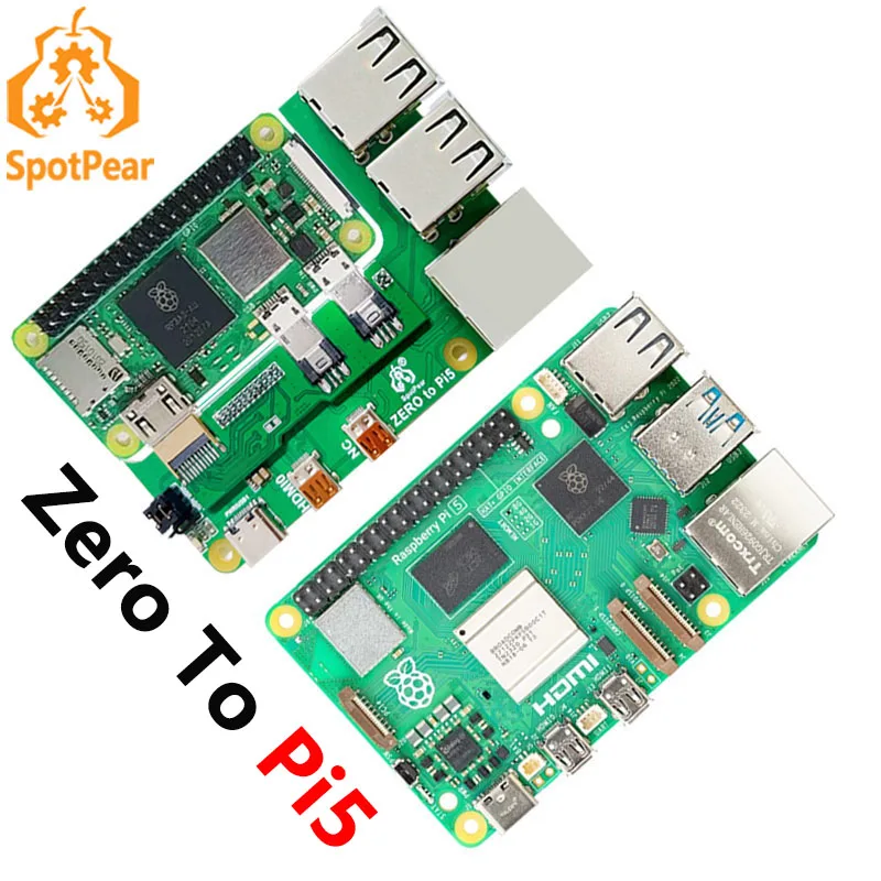 Raspberry Pi Zero to Raspberry Pi 5 interface adapter Zero 2w to Pi5 Expansion Board Zero Pi0 USB HUB RJ45 HAT