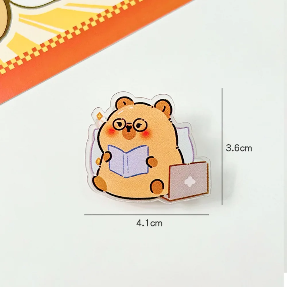 Capybara Capybara PP Clip Decorative Paperclip Cartoon Memo Clip Cartoon Acrylic Acrylic Paper Clip Student Kids