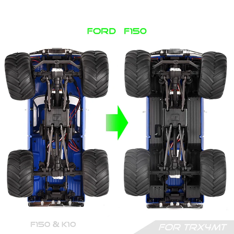 Spatbord (3D-printen) Chassissluiting Voor 1/18 Rc Rupsband Auto Traxxas Trx4mt Ford F150 Chevrolet K10 Frame Modificatie Diy Onderdelen