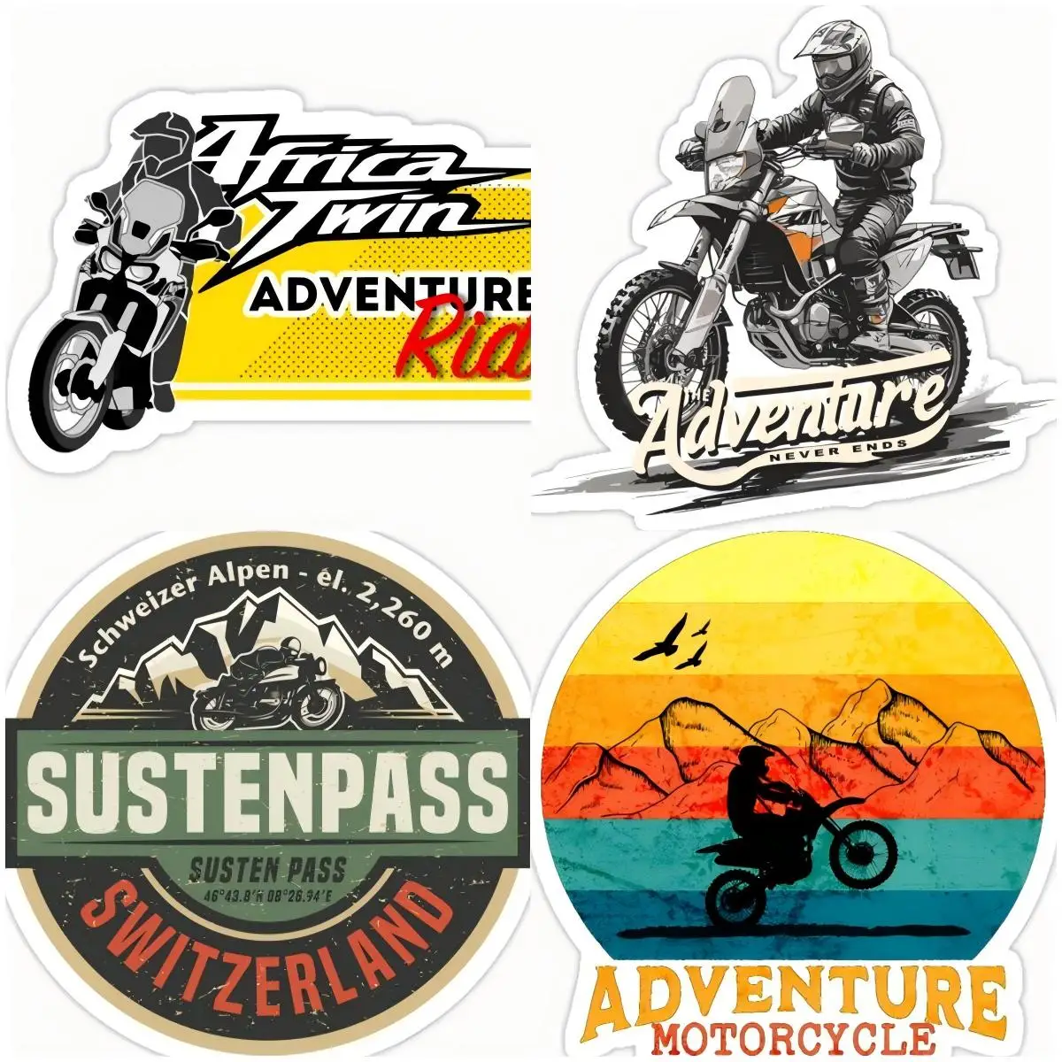 

adventure riders motorcycle Vinyl Car Stickers 3D Car Styling Auto Motorcycle Funny Car Decals Accessories