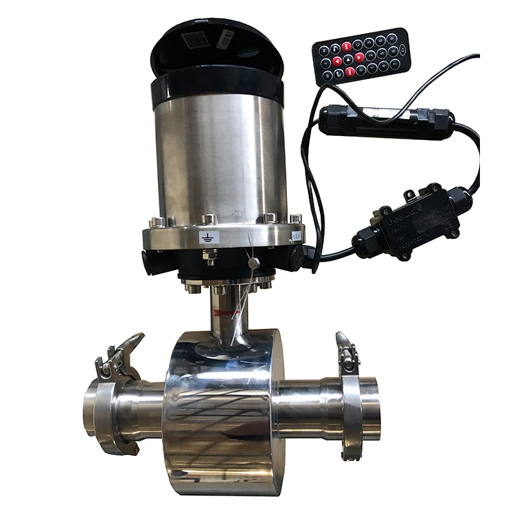 Przepływomierz elektromagnetyczny sanitarny TLF DN50 mm 3.6V Bateria DC24V LCD Cyfrowy Wyświetlacz do Mleka Piwa Wody