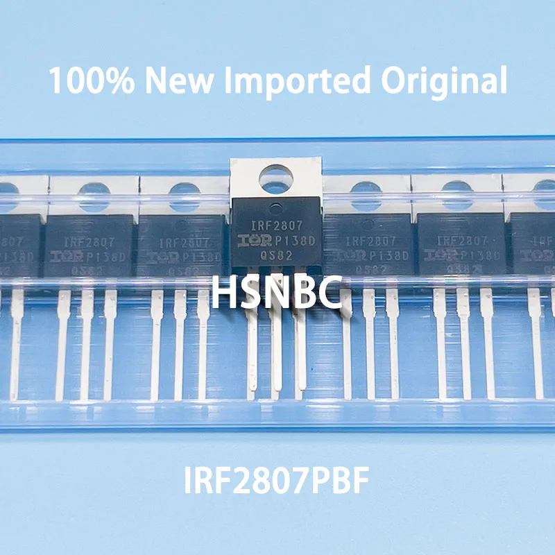 

10Pcs/Lot IRF2807 IRF2807PBF TO-220 75V 82A MOSFET N-channel Power Transistor 100% New Imported Original