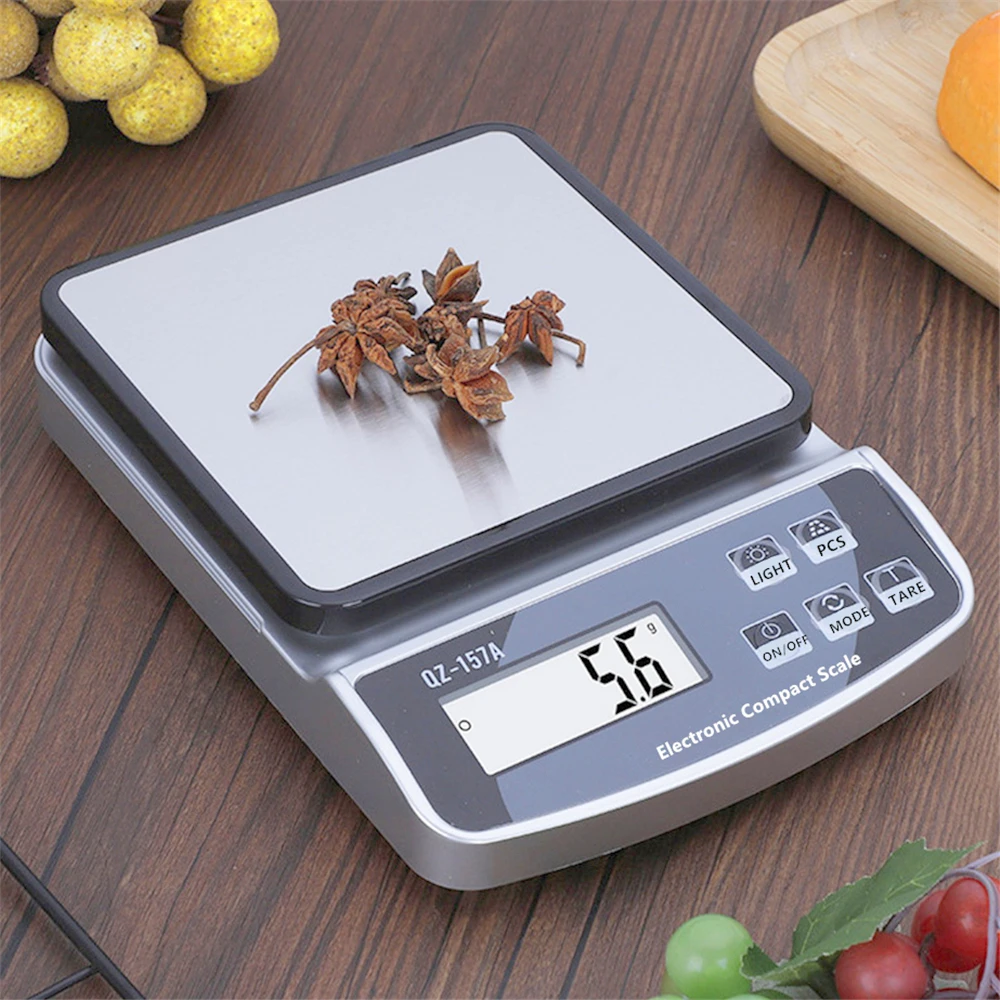 

Kitchen Electronic Scale Household Food Scale USB Charging Digital Baking Scale Smart Coffee Scale Weighing Scale 15KG/10KG/3KG