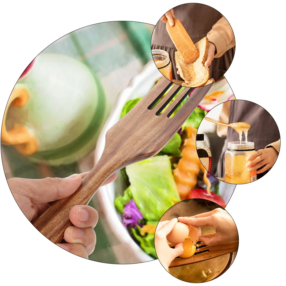 

5pcs Wooden Spatula Set Natural Food Grade Non Stick Cooking Utensils For Kitchen Wooden Kitchen Tools Cooking Utensils