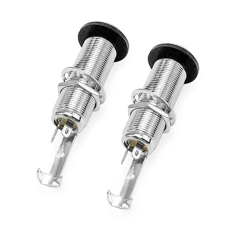 2Pcs Electric Guitar Bass 6.35mm Socket 1/4 Inch Output Socket Plug Endpin Socket Guitar Replacement Parts Enduring