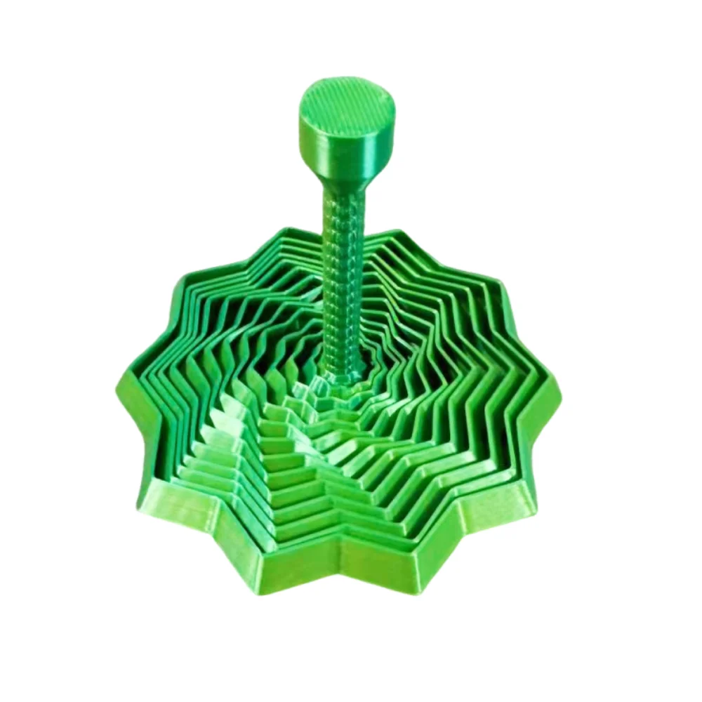 3D Printing Fractal Fidget Star Model Geometric Design Expanded Expanded Sensory Model S/M/L with Handles