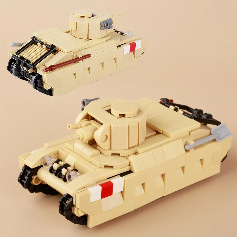 MOC WW2 Military Tank Series Building Blocks Army Soldier Vehicle Special Force Armored Car Weapon Cannon Truck Bricks Toys Gift