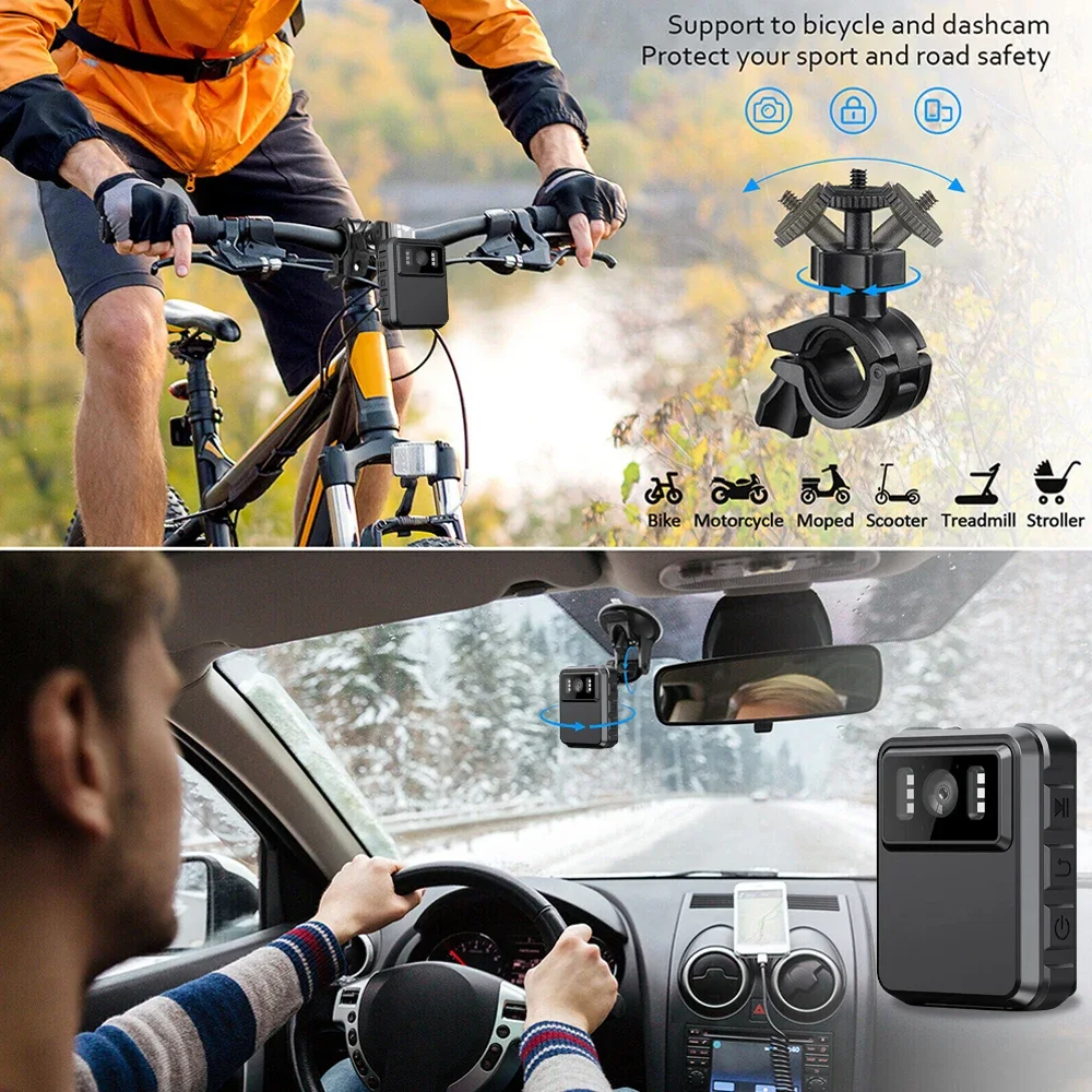 4K Mini Camera Law Enforcement Recorder HD IPS Screen WIFI Camera HD Police Camera Car Driving Recorder Night Vision Detection