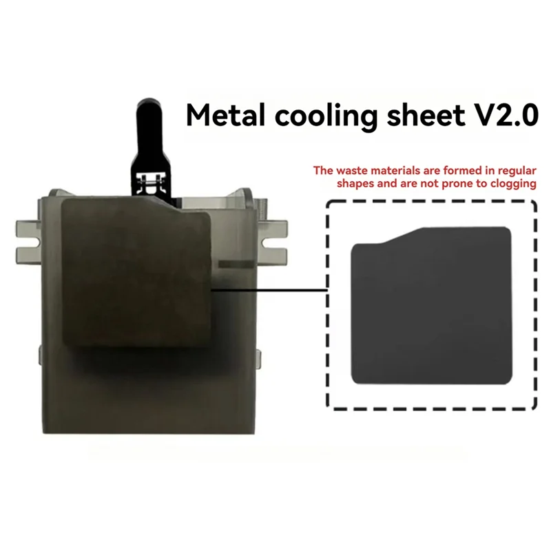 XB-Untuk Aksesoris Printer 3D Bambu Lab X1C/P1P/P1S, Pelat Pendingin Logam Waste Slide V2.0, Alat Pembersih Nozzle