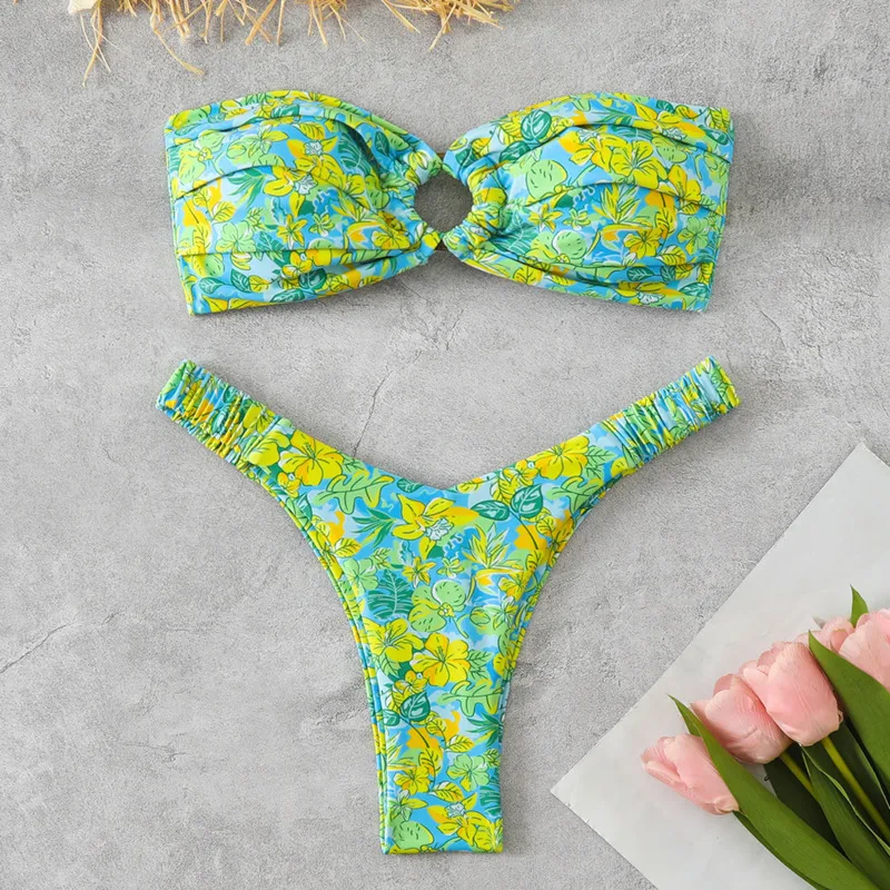 Bikinis sexis estampados, trajes de baño para mujer, traje de baño para mujer, ropa de baño Push Up, trajes de baño, conjunto de Bikini brasileño, ropa de playa, bañista para piscina