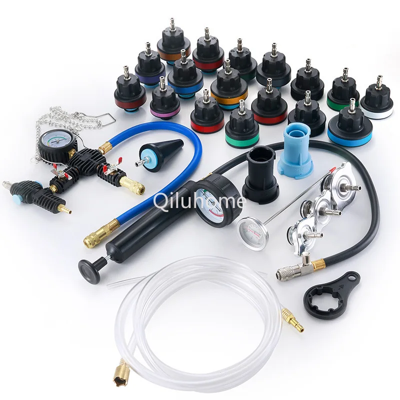 28 Pieces Water Tank Leak Detector Vacuum Coolant Water Replacement Tool Cooling System Pressure Gauge Water Tank Pressure Gauge