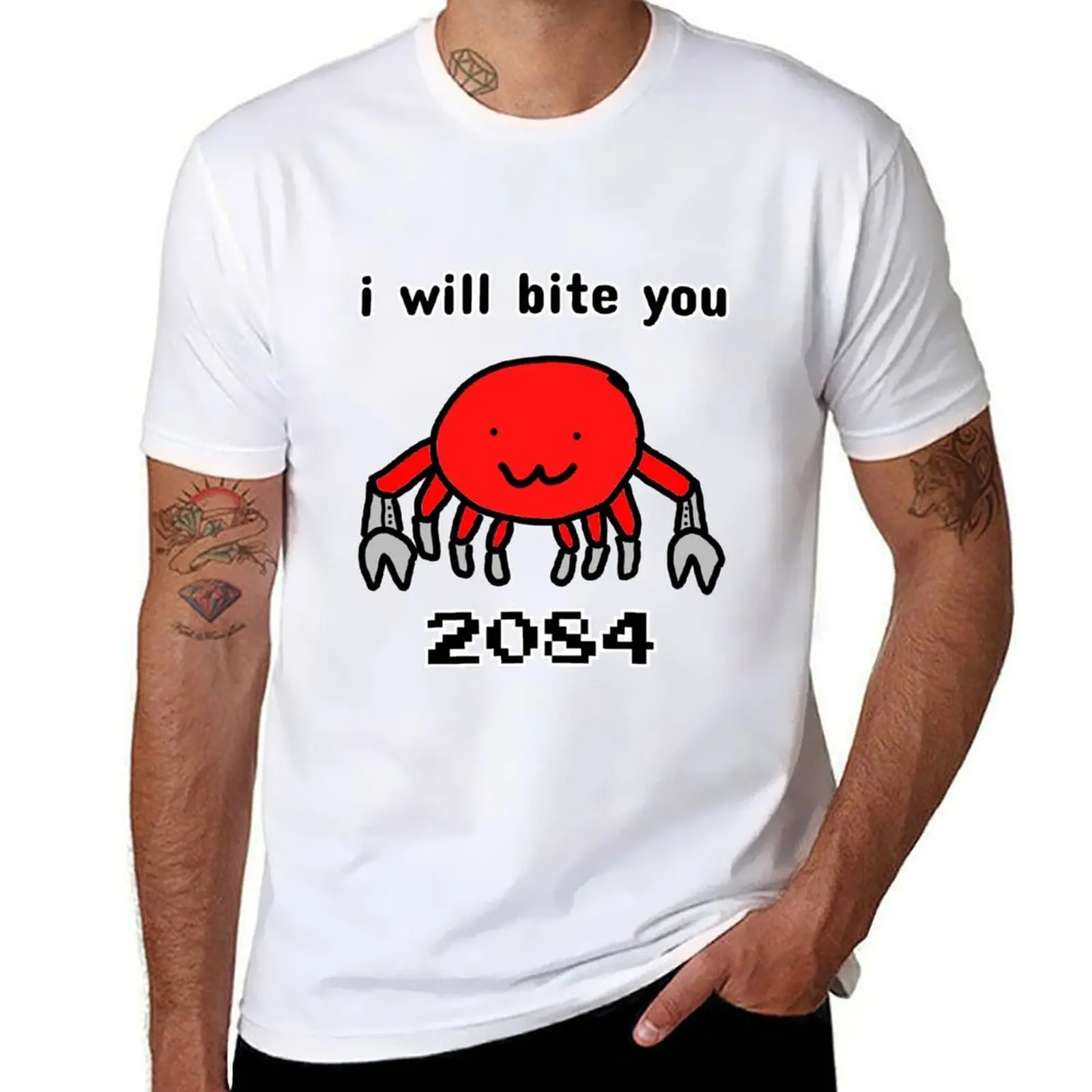 

i will bite you Team 2084 T-Shirt anime t shirts for man men t shirt cotton 100% T-Shirt