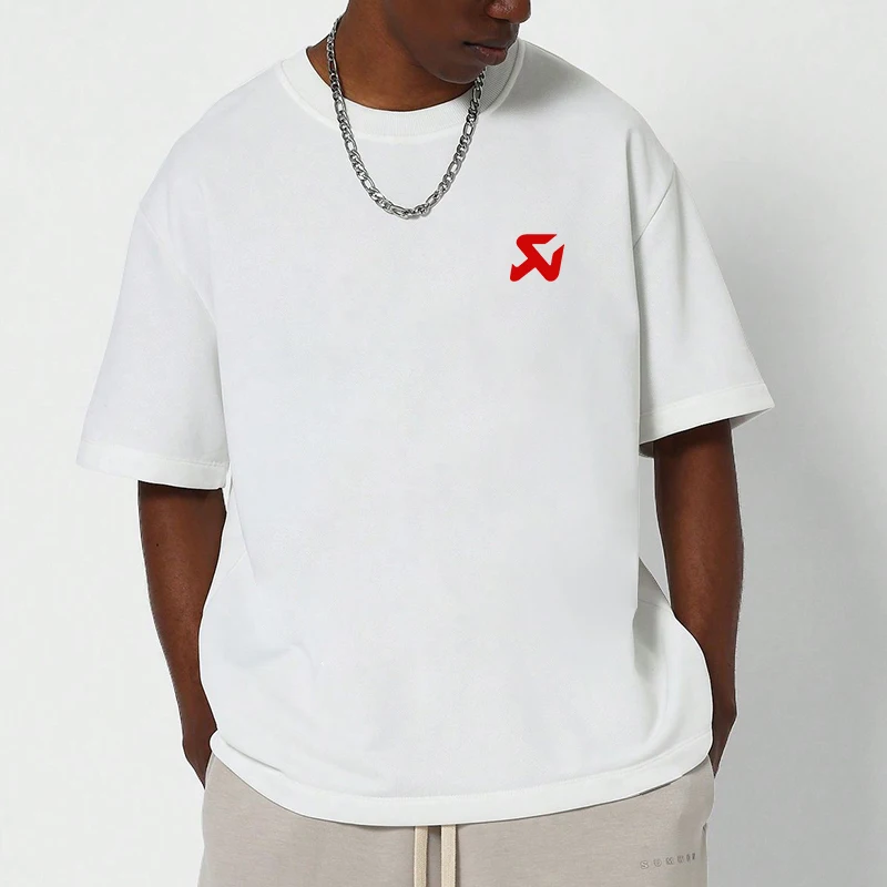

Men's Cotton T-shirt Akrapovic Streetwear New in Tops & Tees Printed Short Sleeve Tee Clothing Graphic Gifts for Boyfriend
